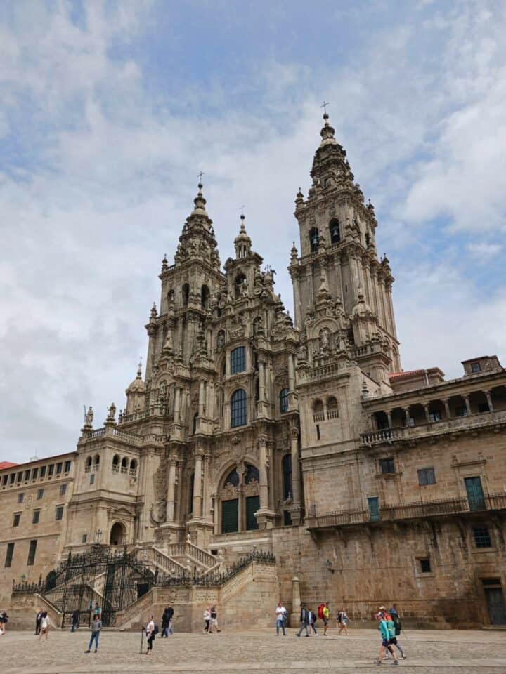 Santiago de Compostela cathedral façade and towers